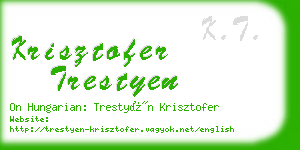 krisztofer trestyen business card